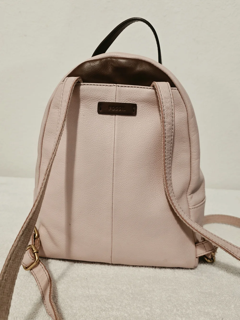 Fossil Blush Pink Mini Backpack with Studded Front Pocket